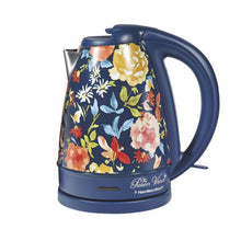 Load image into Gallery viewer, Pioneer Woman 1.7 Liter Electric Kettle Blue/Fiona Floral | Model# 40971 by Hamilton Beach