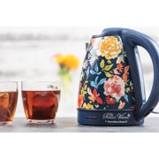 Load image into Gallery viewer, Pioneer Woman 1.7 Liter Electric Kettle Blue/Fiona Floral | Model# 40971 by Hamilton Beach